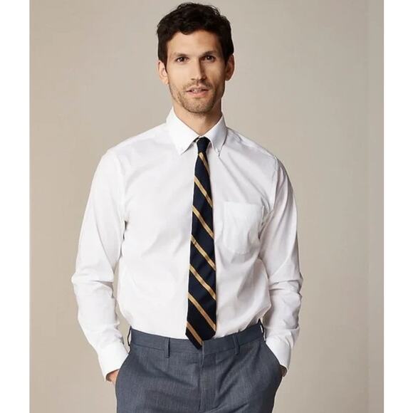 J. Crew Other - J. Crew Bowery wrinkle-free dress shirt with button-down collar White XL